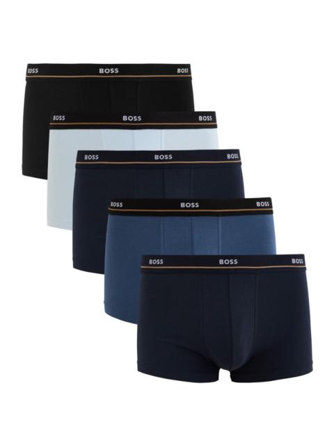 BOSS Boss Logo-jacquard Stretch-cotton Boxer Trunks