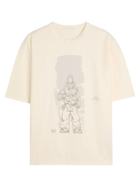 Ten C Ten C Manica Corta Printed Cotton T-shirt