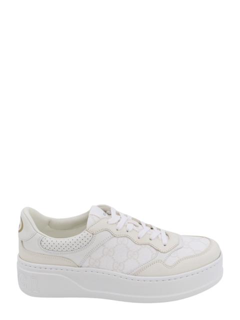 GG Supreme Fabric and leather sneakers