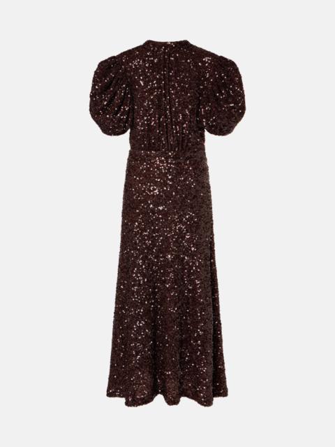 ROTATE Sequined midi dress