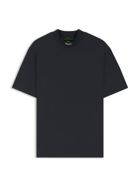 BOSS LOGO-COLLAR T-SHIRT IN STRETCH COTTON