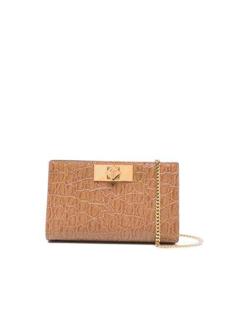 Giuseppe Zanotti crocodile-effect clutch bag