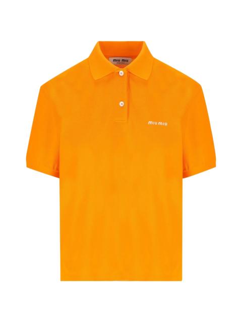 Miu Miu Miu Miu Logo-embroidered Polo Shirt