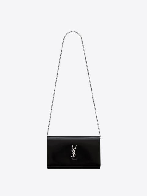 SAINT LAURENT cassandre chain wallet in shiny leather