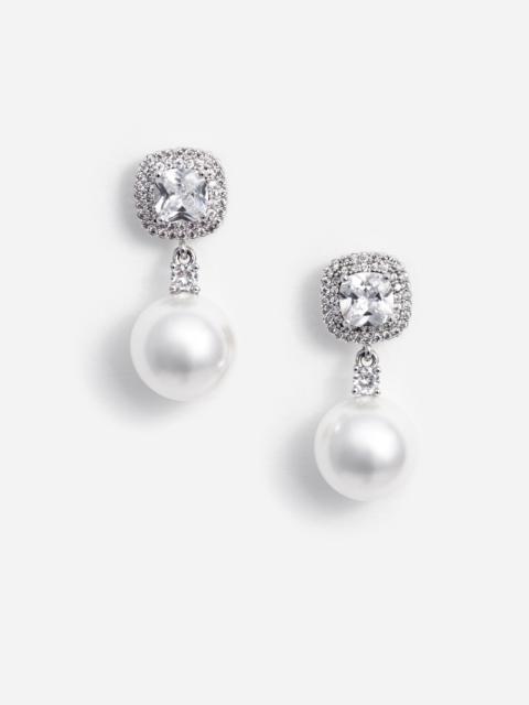 self-portrait Crystal Pearl Earrings
