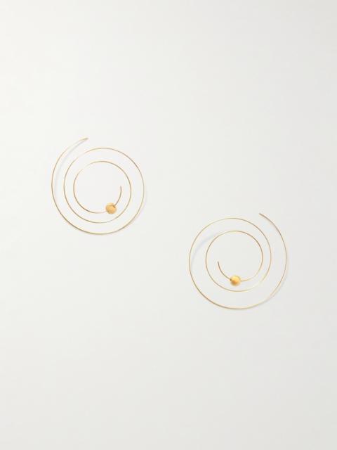 Alaïa Thin Spiral Gold-tone Earrings