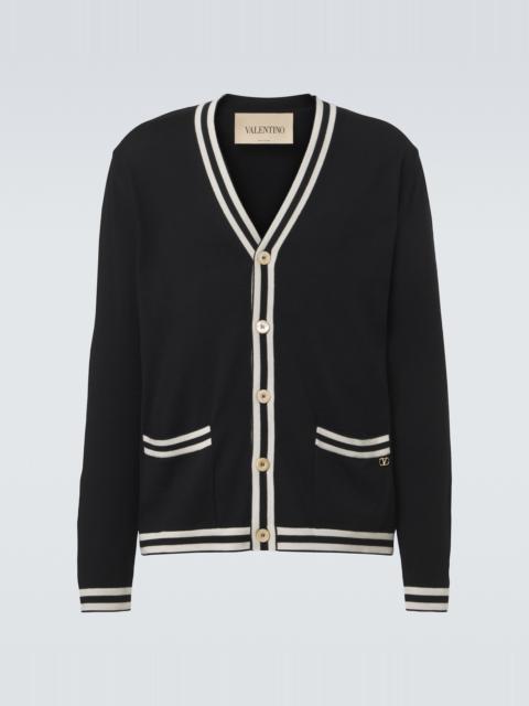 Valentino VLogo virgin wool cardigan