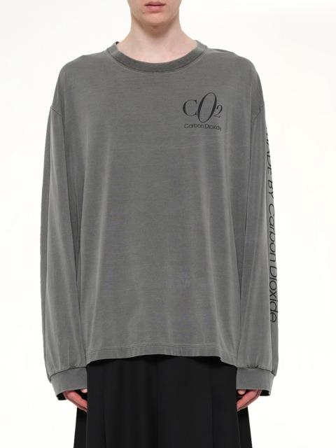 doublet Co2 Air Yarn Long Sleeve T-Shirt in Charcoal