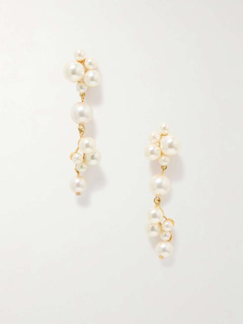 Pernilla gold-plated faux pearl earrings