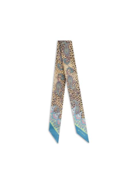 Etro paisley animal-motif scarf