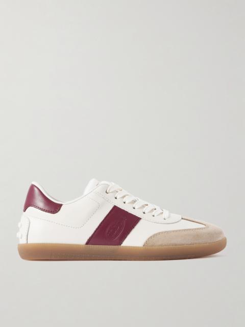 Tod's Cassetta Suede-trimmed Leather Sneakers