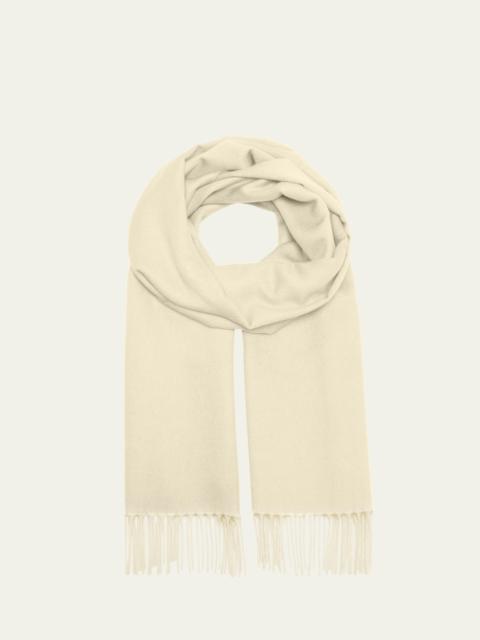 Loro Piana Cashmere Sciarpa Two-Tone Fringe-Trim Scarf