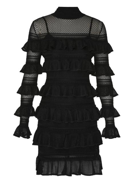 Zimmermann CRUSH HIGH NECK FRILLED MINI