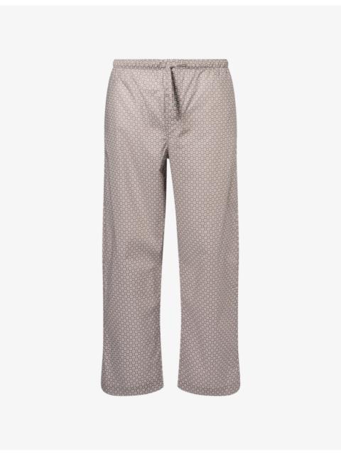 Derek Rose Ledbury 96 Printed Cotton Trousers