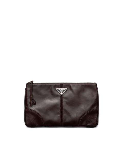 Prada leather clutch