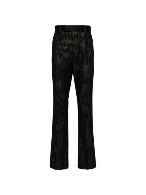 AMIRI pinstriped wool-blend trousers
