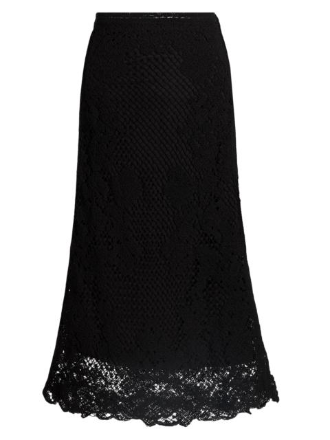 KOBI HALPERIN Women's Lainey Crochet Midi-Skirt - Black