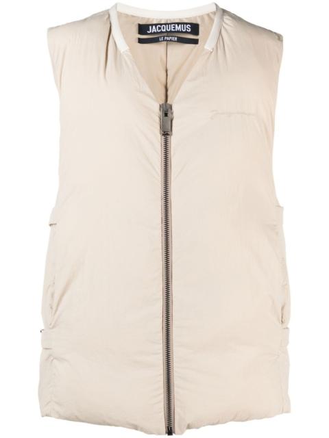 JACQUEMUS padded V-neck gilet