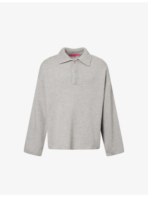 The Elder Statesman Dume Rugby Collar Cashmere Jumper
