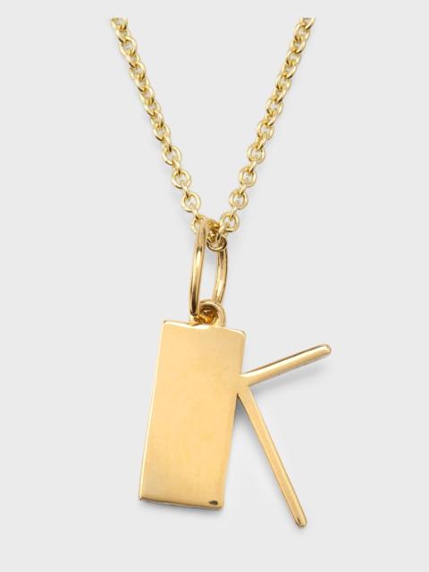 SYDNEY EVAN 14K Pure Block Initial Necklace