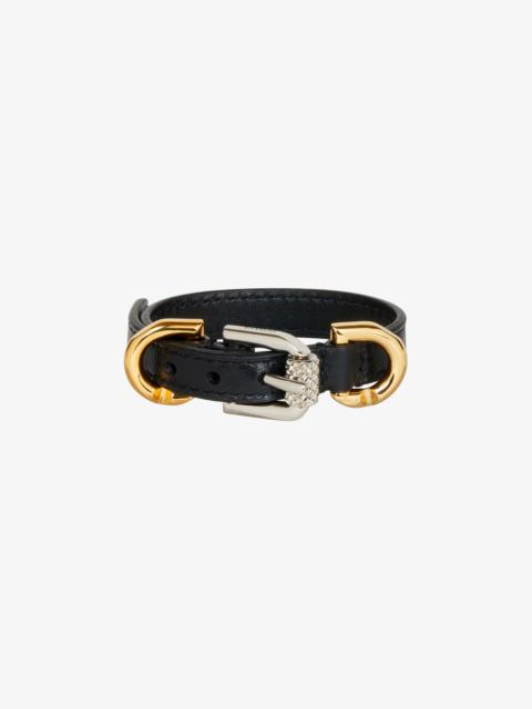 VOYOU BRACELET IN LEATHER AND METAL