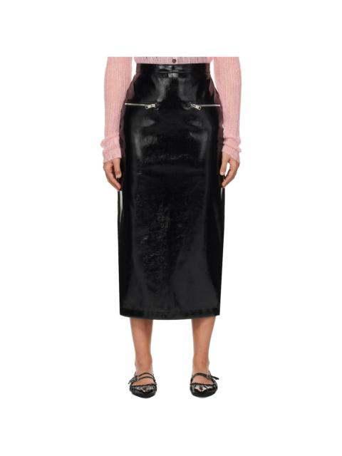 スカート MSGM PATENT LEATHER MIDI SKIRT Msgm Patent Pencil Skirt - Black - 75% Off | Editorialist