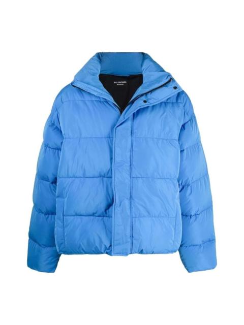 BALENCIAGA Balenciaga BB Logo Puffer Jacket 'Indigo' 642228TFO044011