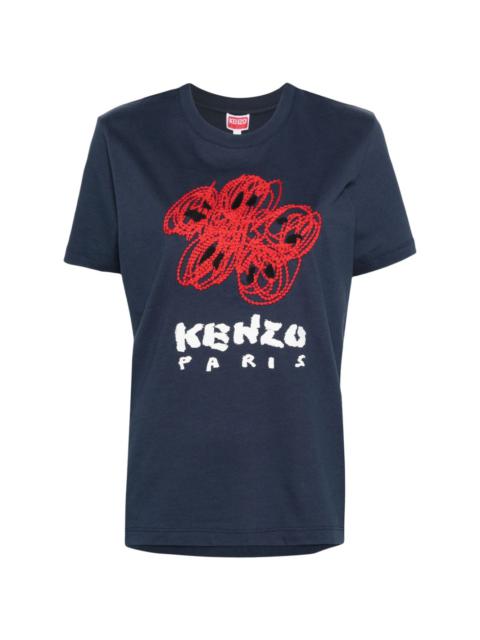 KENZO Boke Flower-embroidered T-shirt