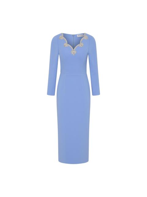 REBECCA VALLANCE Harlynn Long Sleeve Midi Dress