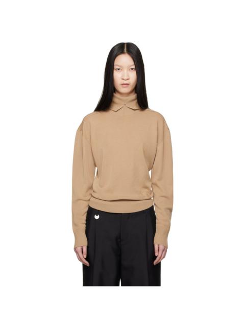 Burberry Tan Wool Turtleneck