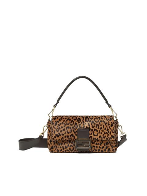 Baguette® leopard-print logo-plaque tote bag