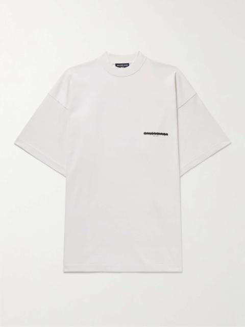 BALENCIAGA Oversized Logo-Print Cotton-Jersey T-Shirt