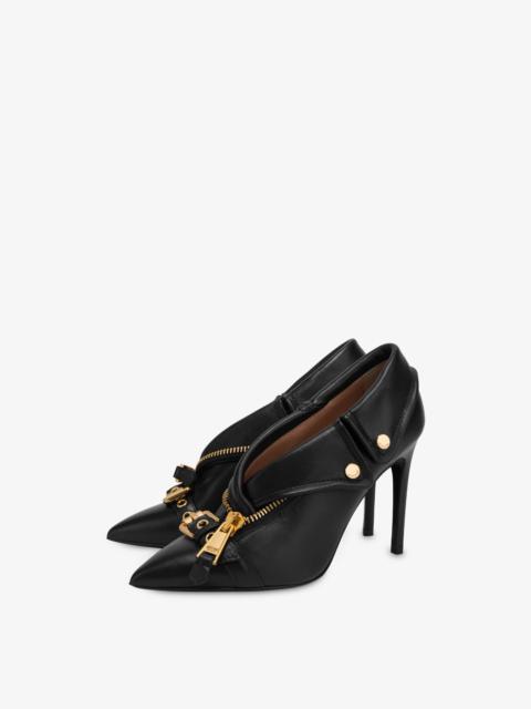 Moschino BIKER NAPPA LEATHER PUMPS