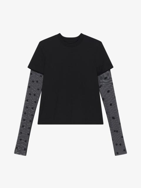 Givenchy CLASSIC FIT T-SHIRT IN BI-MATERIAL 4G PATTERN