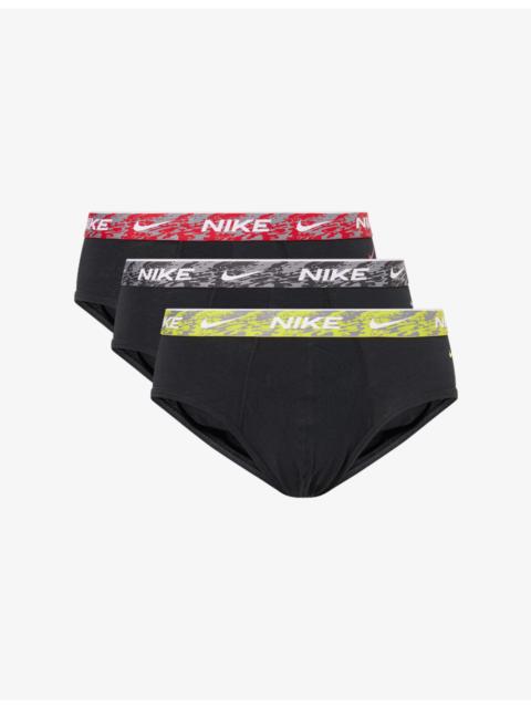 Nike Everyday Branded Pack Of Three Stretch-Cotton Briefs