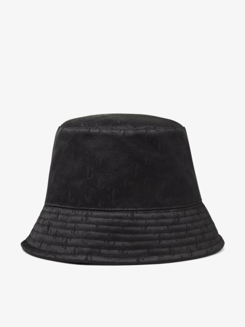 JIMMY CHOO Renata
Black Cotton and Silk JC Monogram-Jacquard Bucket Hat