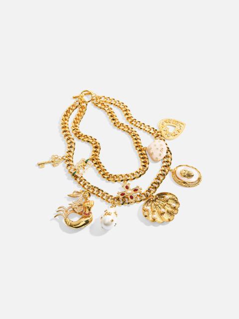 CAMILLA QUEEN OF CHARMS STATEMENT NECKLACE GOLD