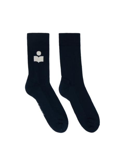 Navy Siloki Socks