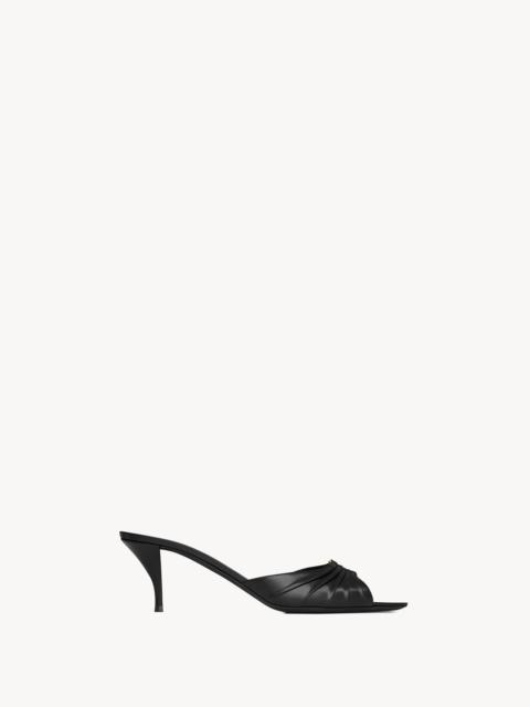 SAINT LAURENT BABYLONE MULES IN SMOOTH LEATHER