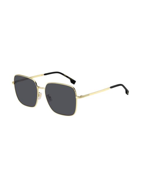 BOSS GOLD-TONE SUNGLASSES WITH SIGNATURE HARDWARE