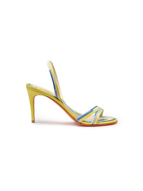 Santoni Women's multicolor leather high-heel sandal