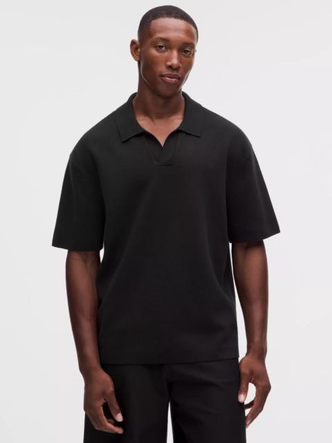 lululemon Cotton-Blend Knit Short-Sleeve Polo Shirt