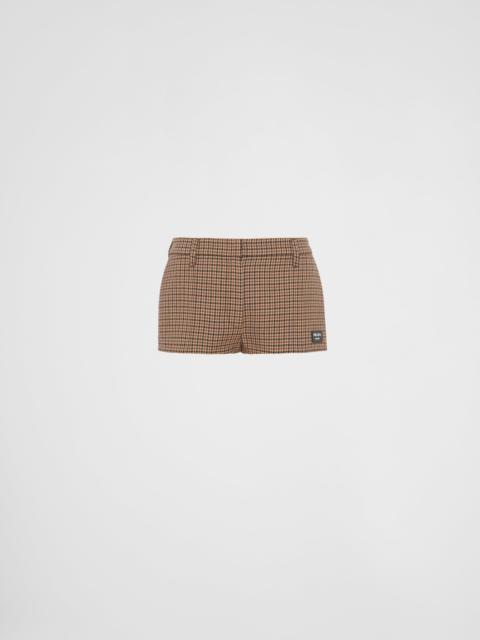 Houndstooth check shorts
