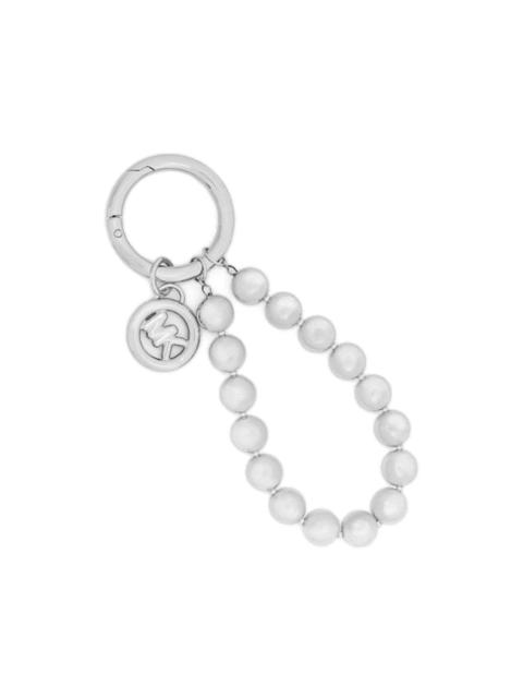 MICHAEL KORS logo charm beaded keyring