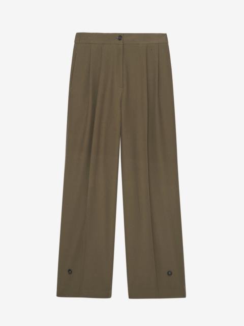The Frankie Shop Dina Pleated Trousers - Khaki