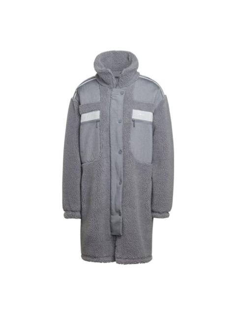 adidas (WMNS) adidas Elongated Polar Fleece Jacket 'Grey' HK5256