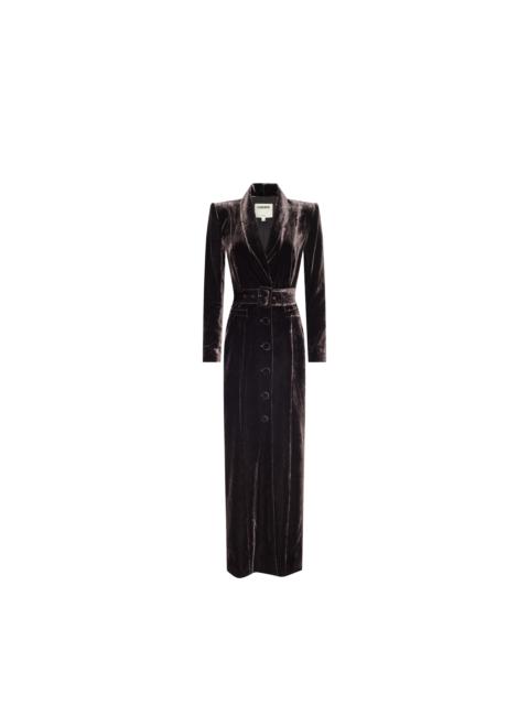 L'AGENCE Raini Velvet Maxi Dress