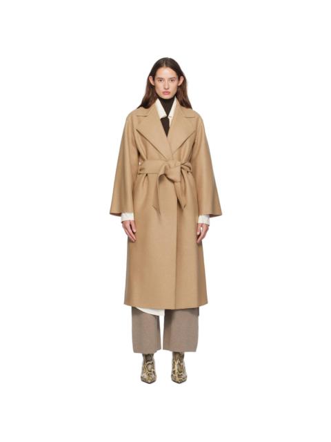 Harris Wharf London Beige Belted Clutch Coat