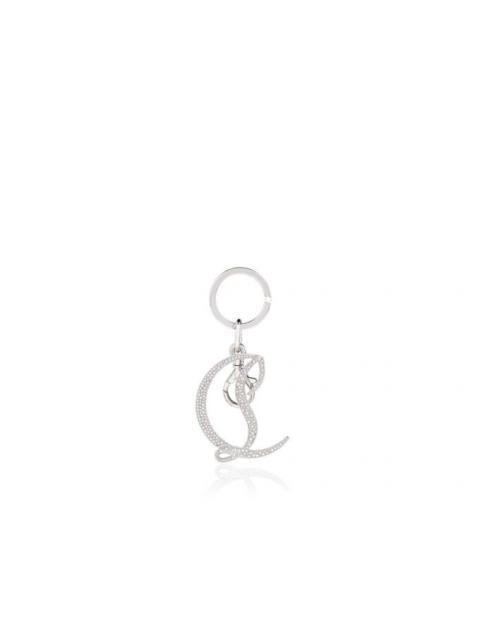 Christian Louboutin Cl Logo Keyring SILVER/CRYSTAL