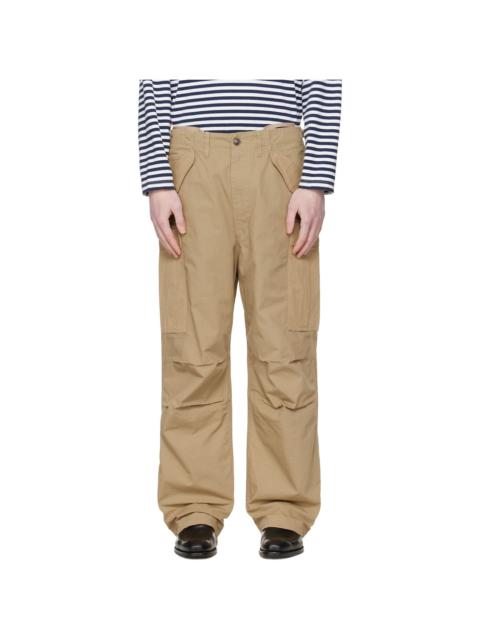 Nanamica Beige Ripstop Cargo Pants